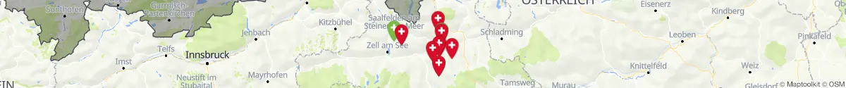 Kartenansicht für Apotheken-Notdienste in der Nähe von Mühlbach am Hochkönig (Sankt Johann im Pongau, Salzburg)